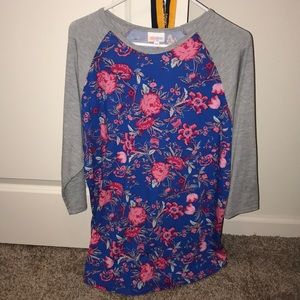 Lularoe floral 3/4 sleeve shirt